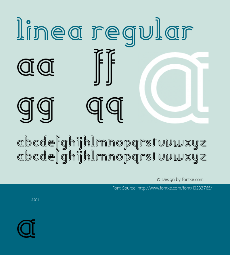 Linea Regular Version 1.000 Font Sample