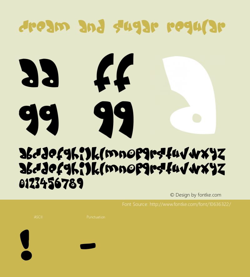 Cream and sugar Regular 2 Font Sample