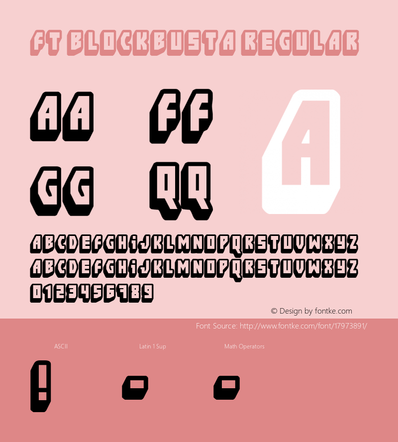 FT Blockbusta Regular FENOTYPEFACES 2003 Font Sample