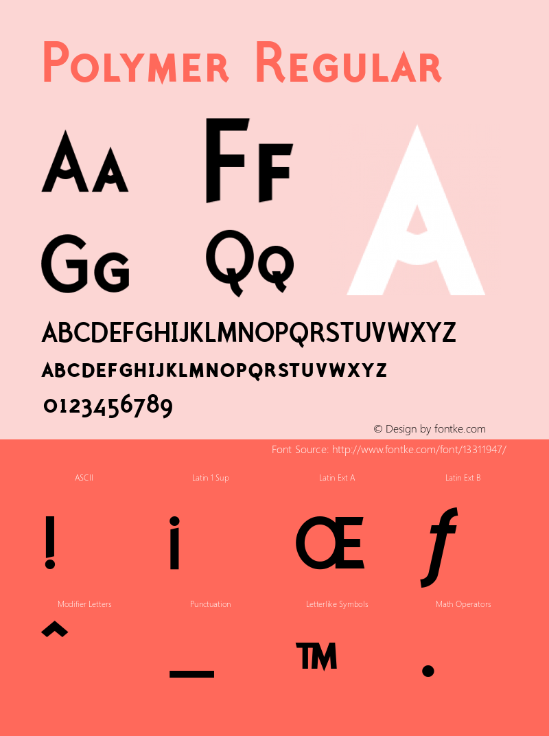 Polymer Regular Version 1.00 Font Sample