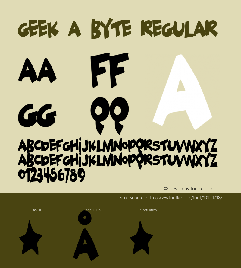 Geek a byte Regular 1 Font Sample