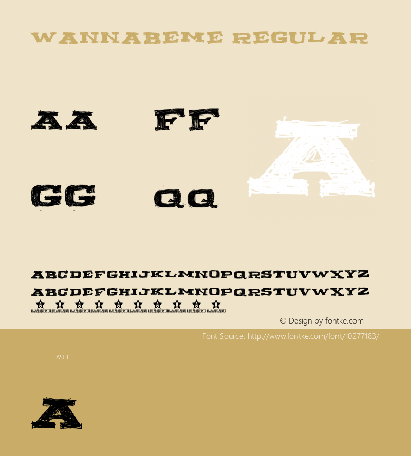 WANNABEME Regular Version 1.000 Font Sample