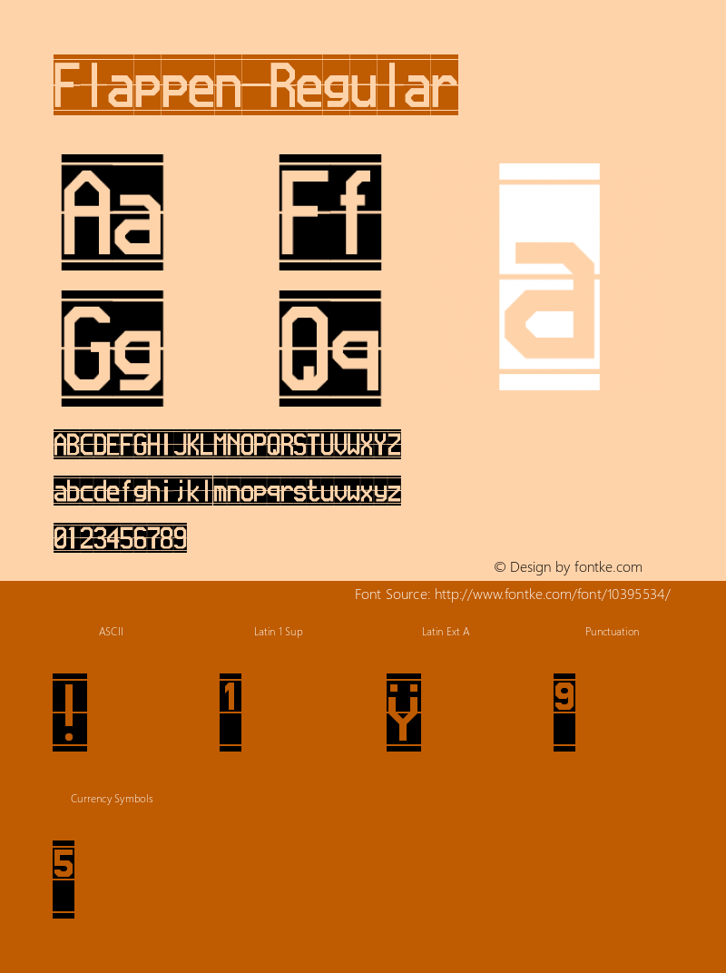 Flappen Regular Version 1.0 Font Sample