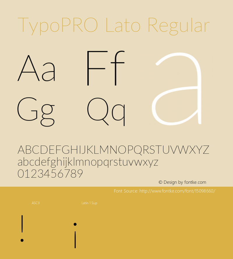 TypoPRO Lato Regular Version 2.010; 2014-09-01; http://www.latofonts.com/ Font Sample