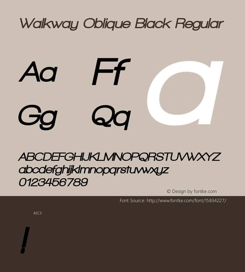 Walkway Oblique Black Regular 1.0; ttfautohint (v1.4.1) Font Sample