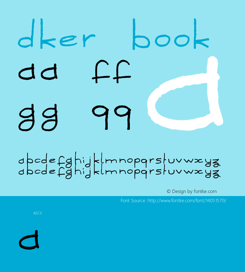 Dker Book Version 1.000 Font Sample