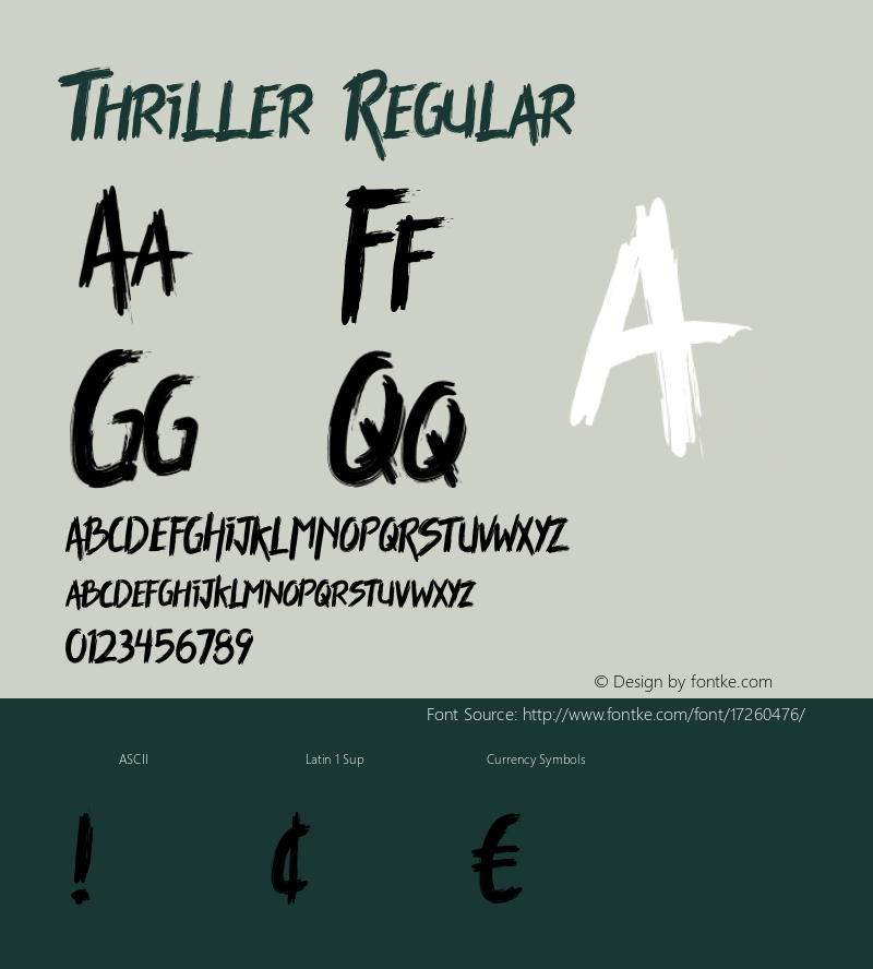 Thriller Regular 1.000 Font Sample