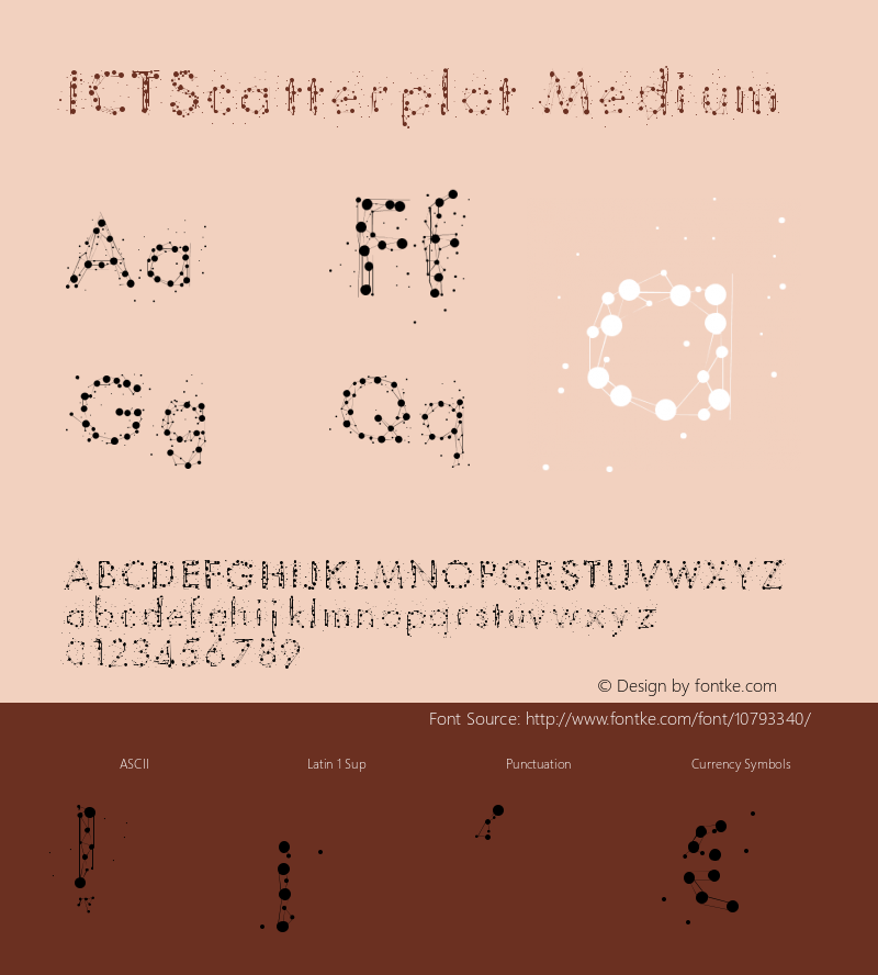 ICTScatterplot Medium Version 001.000 Font Sample