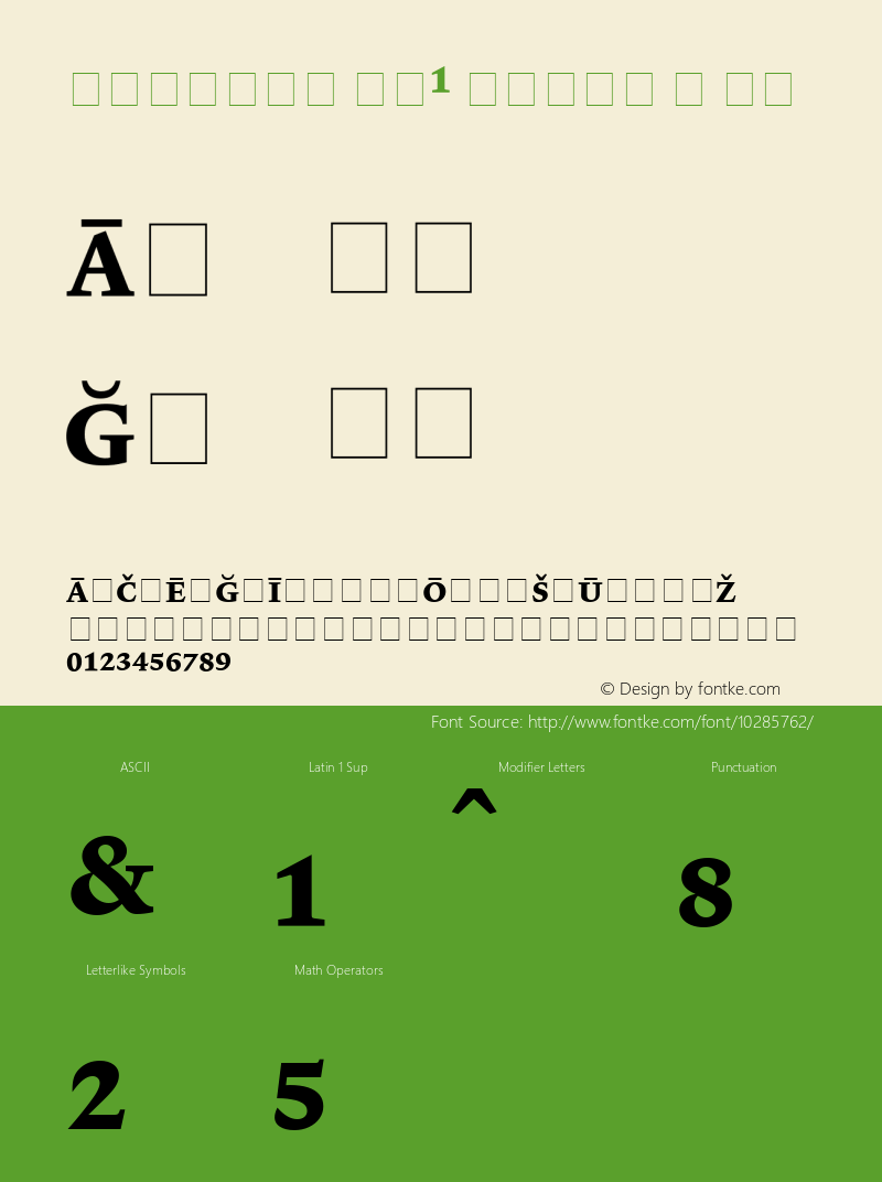 Lexicon No1 Roman D Pi 001.000 Font Sample