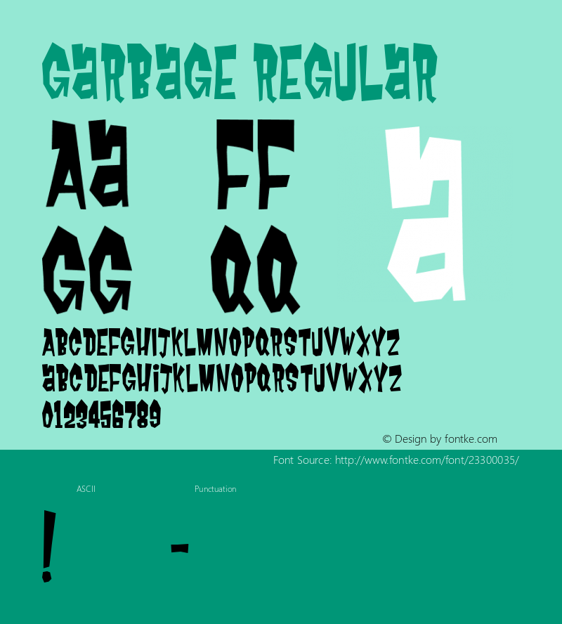 garbage Macromedia Fon￿ographer 4.1J 02.3.8 Font Sample