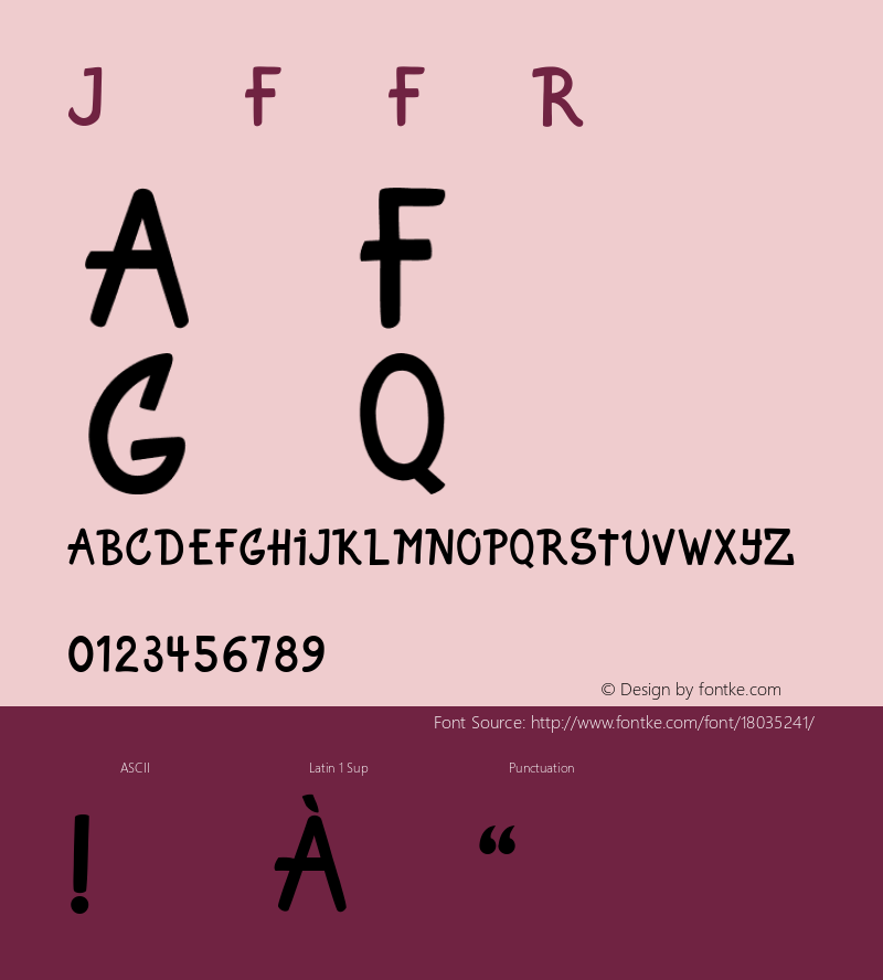 Just For Fun Regular Version 1.0 Font Sample