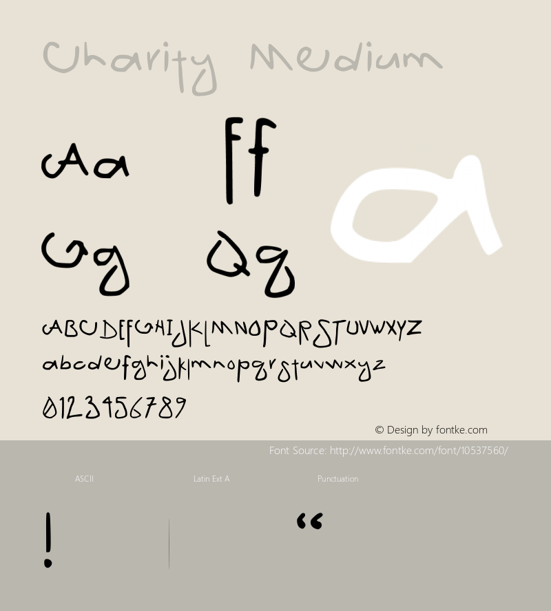 Charity Medium Version 001.000 Font Sample