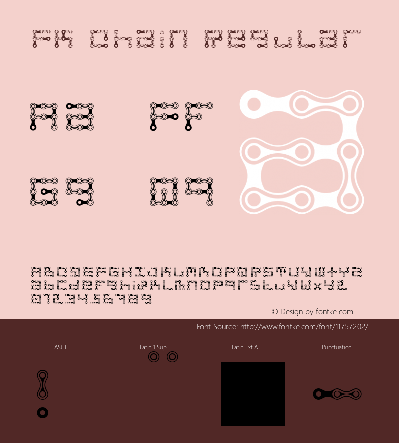 FK Chain Regular Version 1.001 Font Sample