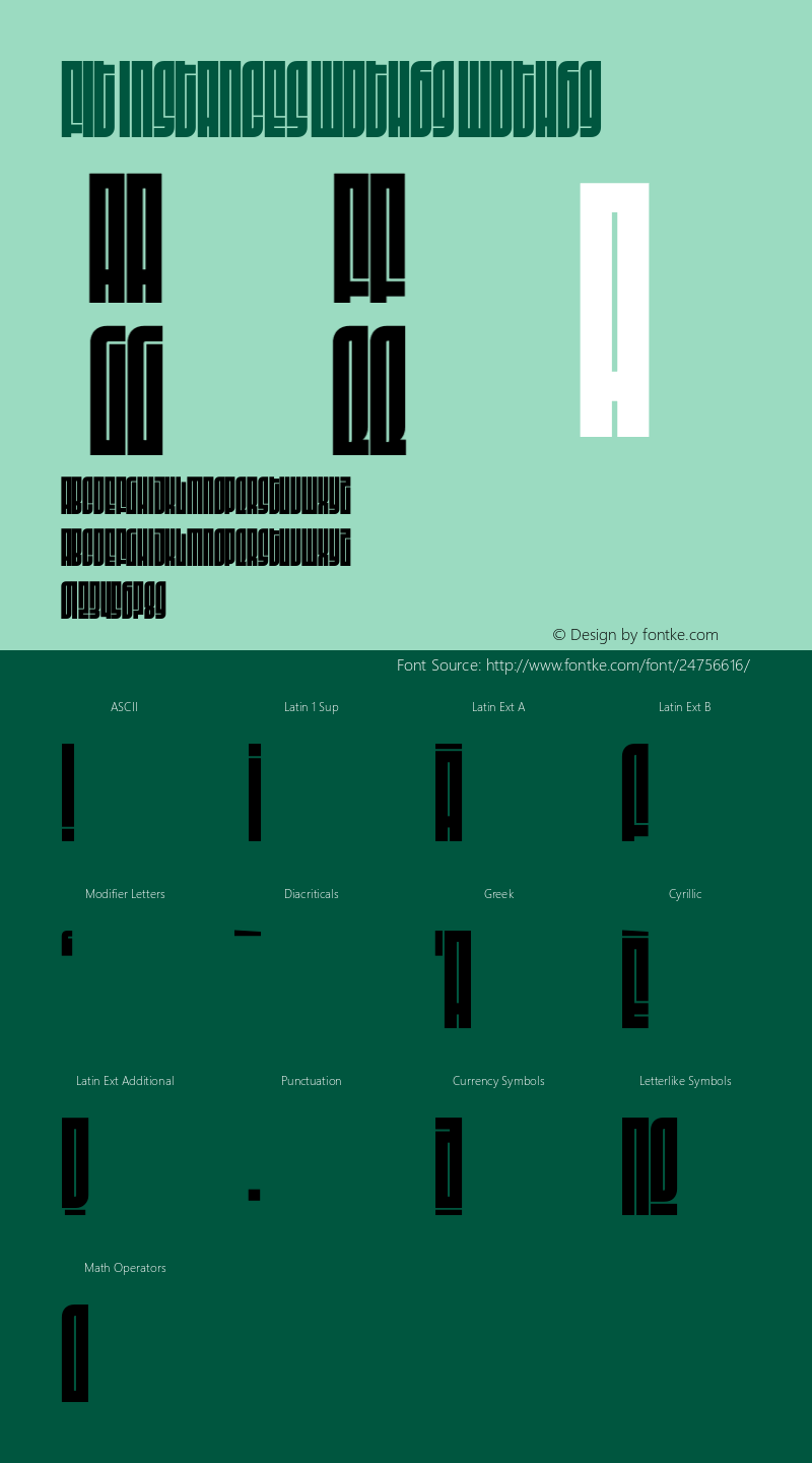 Fit Instances wdth69 Version 1.0 Font Sample