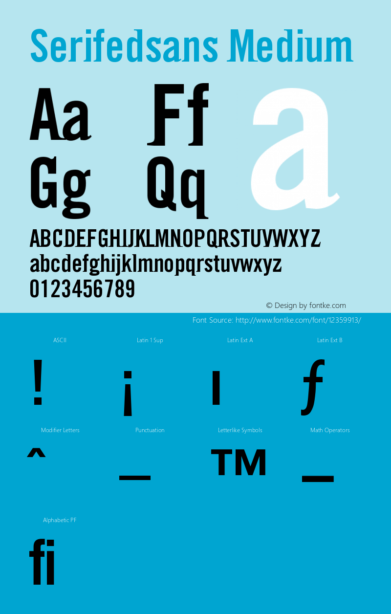 Serifedsans Medium Version 001.001 Font Sample