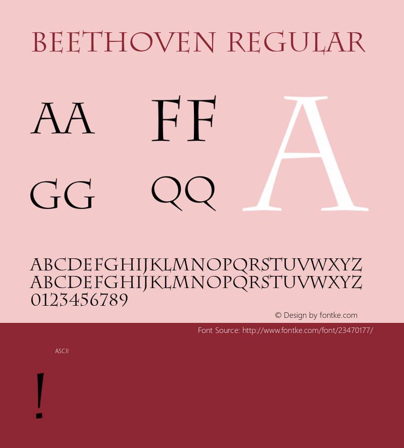 Beethoven  Font Sample