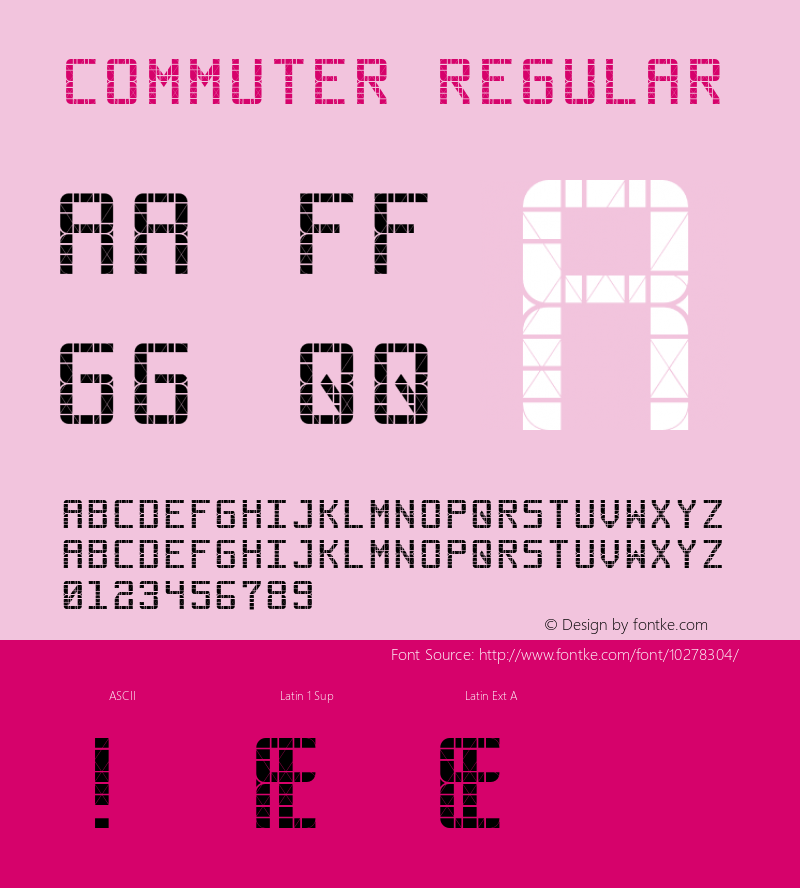 Commuter Regular Version 001.000 Font Sample