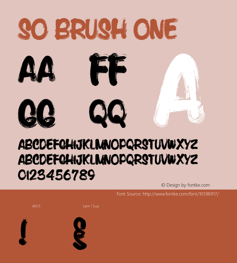 so brush one Version 1.000 Font Sample