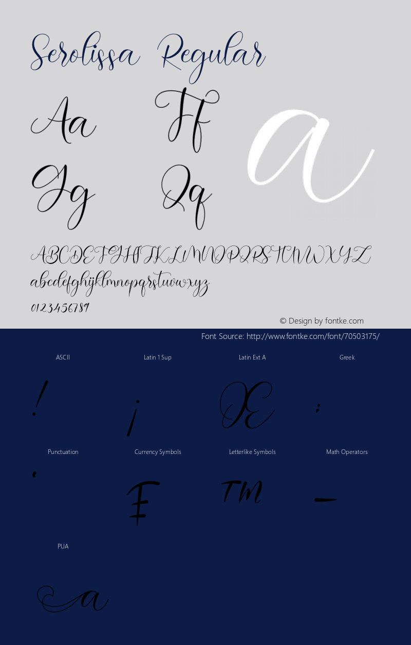 Serolissa Version 1.00;July 20, 2020;FontCreator 12.0.0.2567 64-bit Font Sample