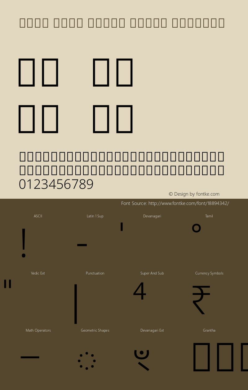 Noto Sans Tamil Light Regular Version 1.900 Font Sample