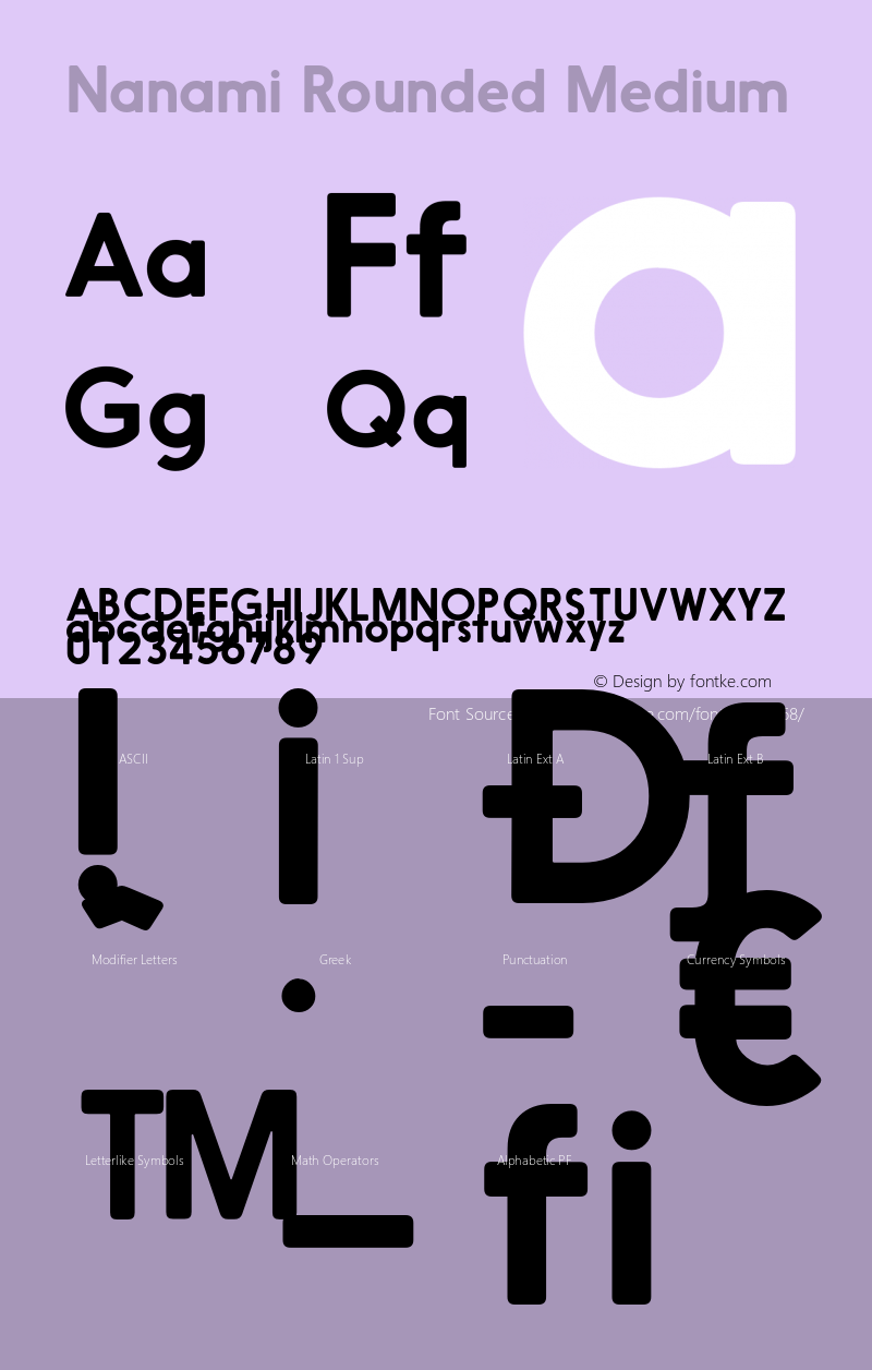 Nanami Rounded Medium Version 1.003;com.myfonts.thinkdust.nanami-rounded.medium.wfkit2.43NV Font Sample