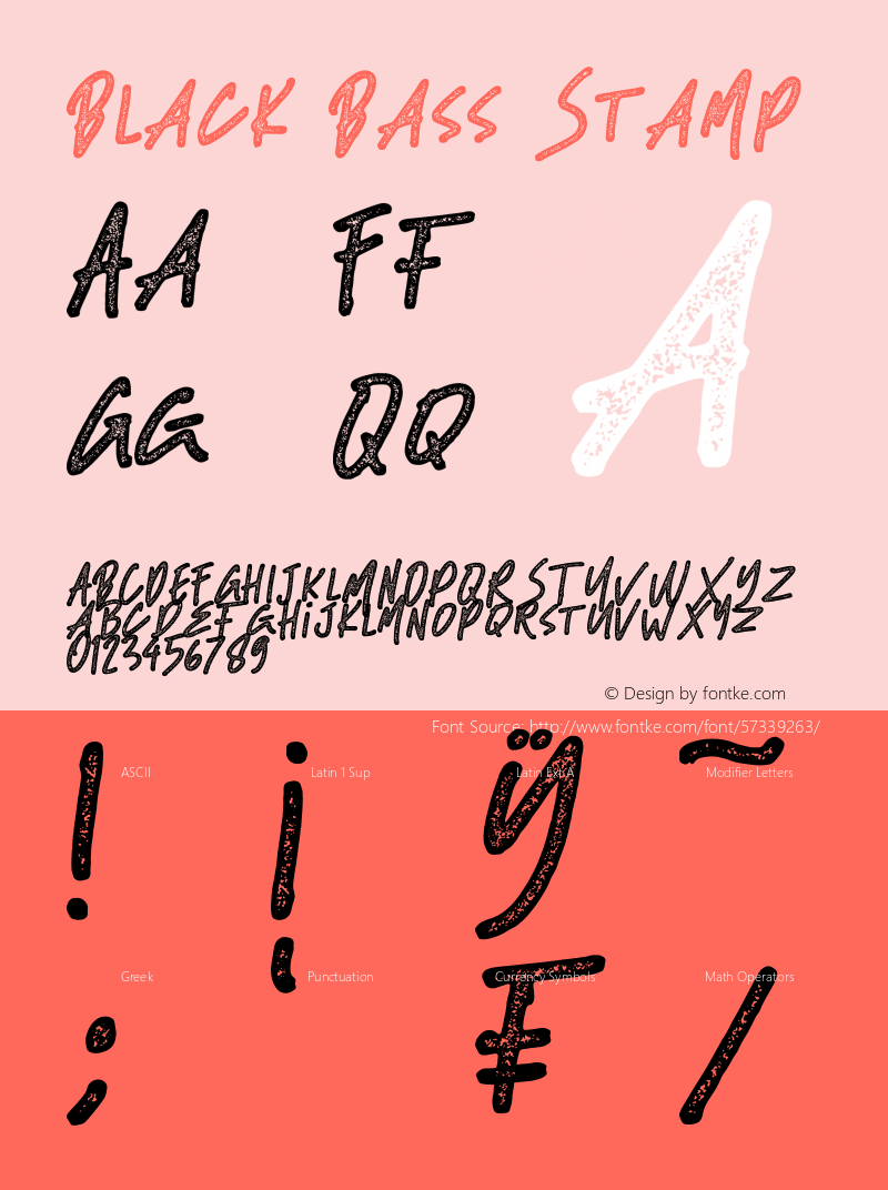 Black Bass Stamp Version 1.00;December 27, 2019;FontCreator 12.0.0.2535 64-bit Font Sample