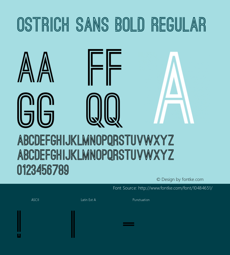 Ostrich Sans Bold Regular Version 1.001;PS 001.001;hotconv 1.0.70;makeotf.lib2.5.58329 Font Sample