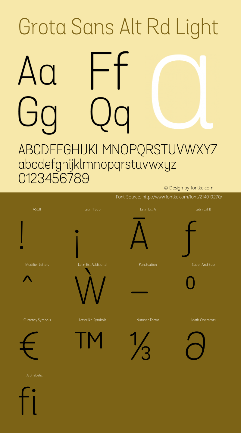 Grota Sans Alt Rd Light Version 1.00图片样张