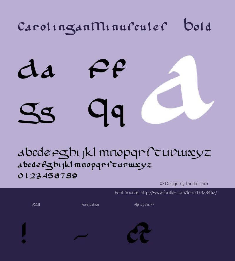CarolinganMinuscules Bold Version 001.000 Font Sample