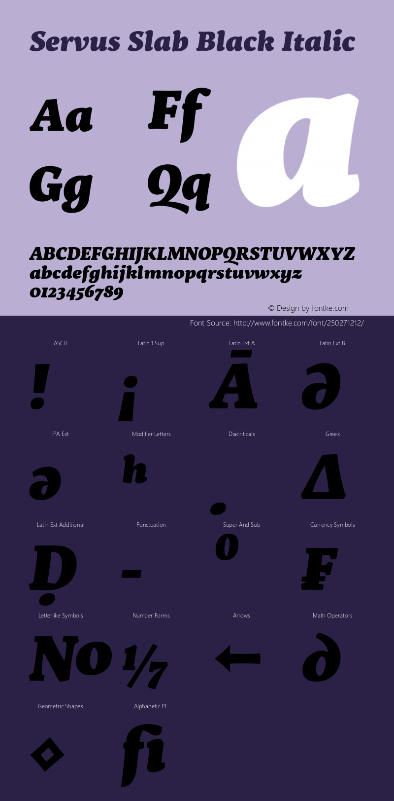 Servus Slab Black Italic Version 1.000;PS 001.000;hotconv 1.0.70;makeotf.lib2.5.58329图片样张