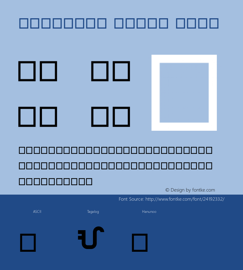 Baybayin Payak Version 001.000 Font Sample