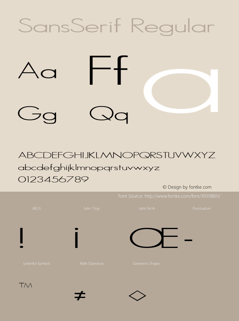 SansSerif Regular Altsys Fontographer 3.5  3/30/92 Font Sample