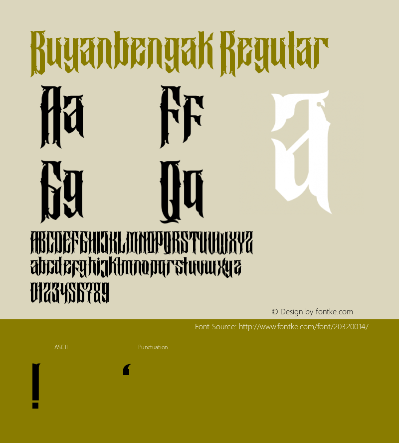 Buyanbengak Version 1.000;PS 001.001;hotconv 1.0.56 Font Sample