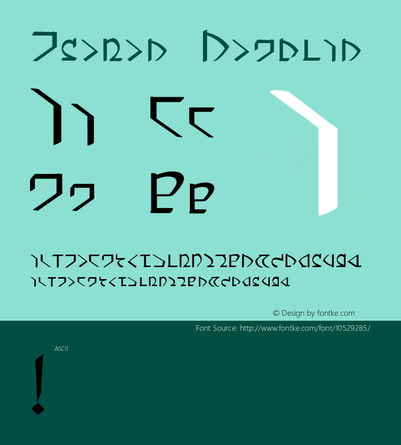 Dwemer Regular Version 1.000 2011 initial release Font Sample