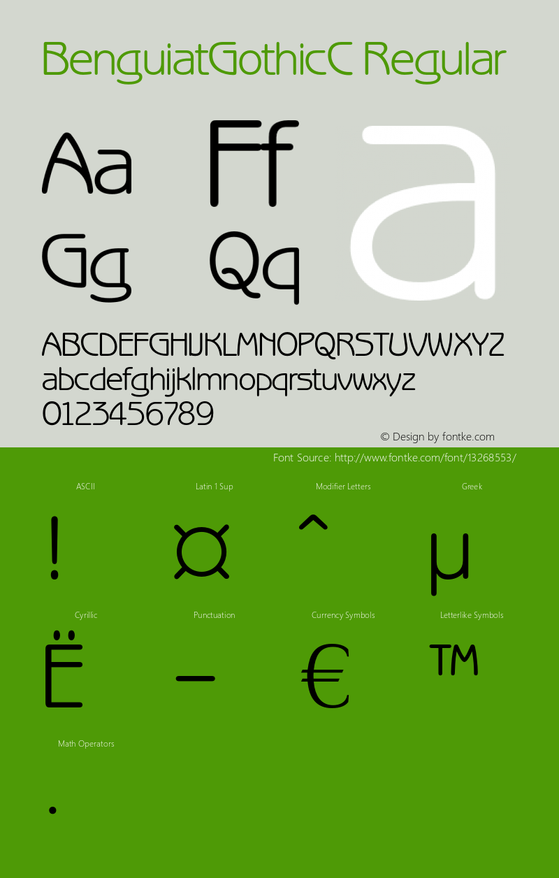 BenguiatGothicC Regular OTF 1.0;PS 001.000;Core 116;AOCW 1.0 161 Font Sample