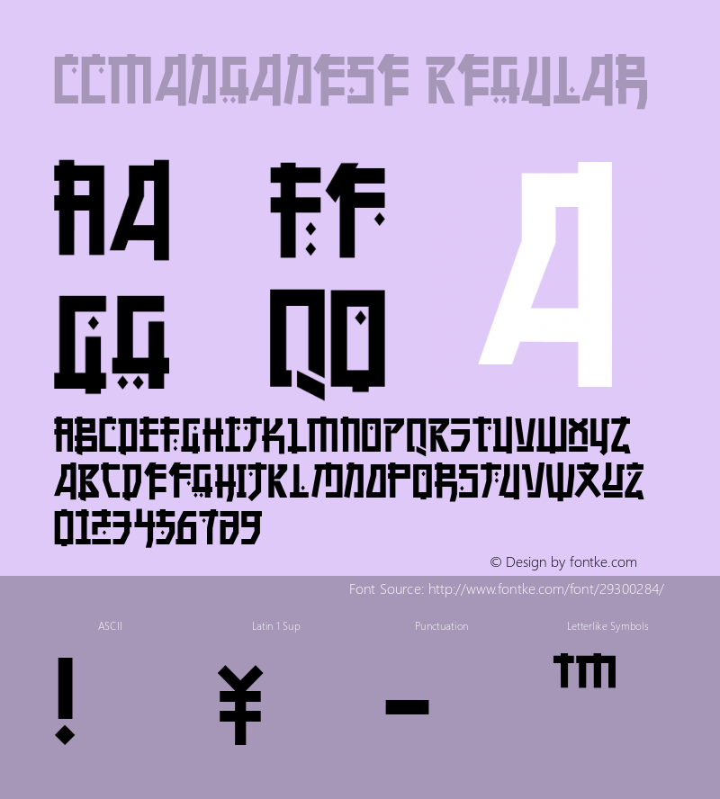 CCManganese-Solid 001.000 Font Sample