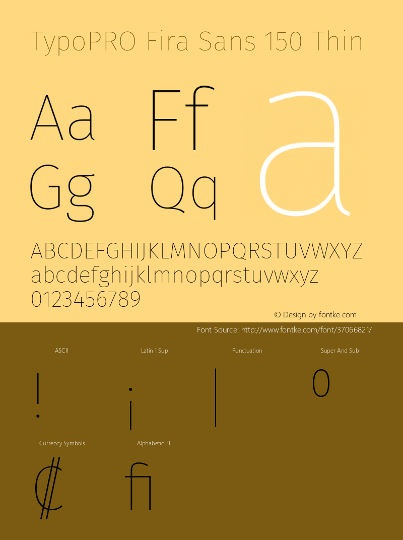 TypoPRO Fira Sans Thin Version 4.301;PS 004.301;hotconv 1.0.88;makeotf.lib2.5.64775 Font Sample