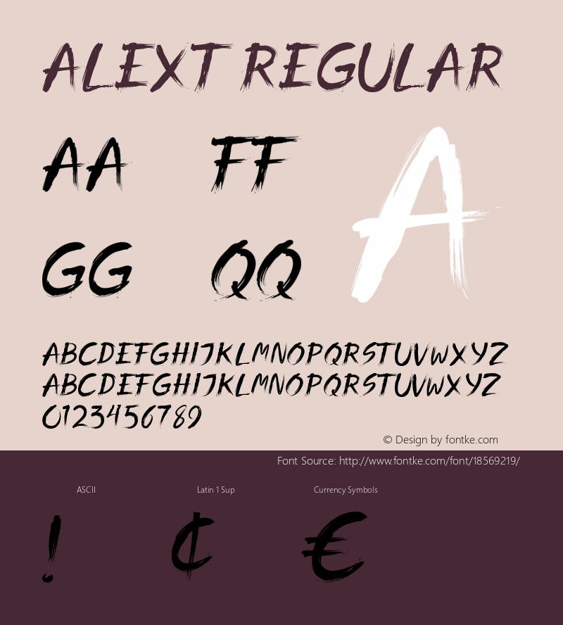 Alext Regular Unknown Font Sample