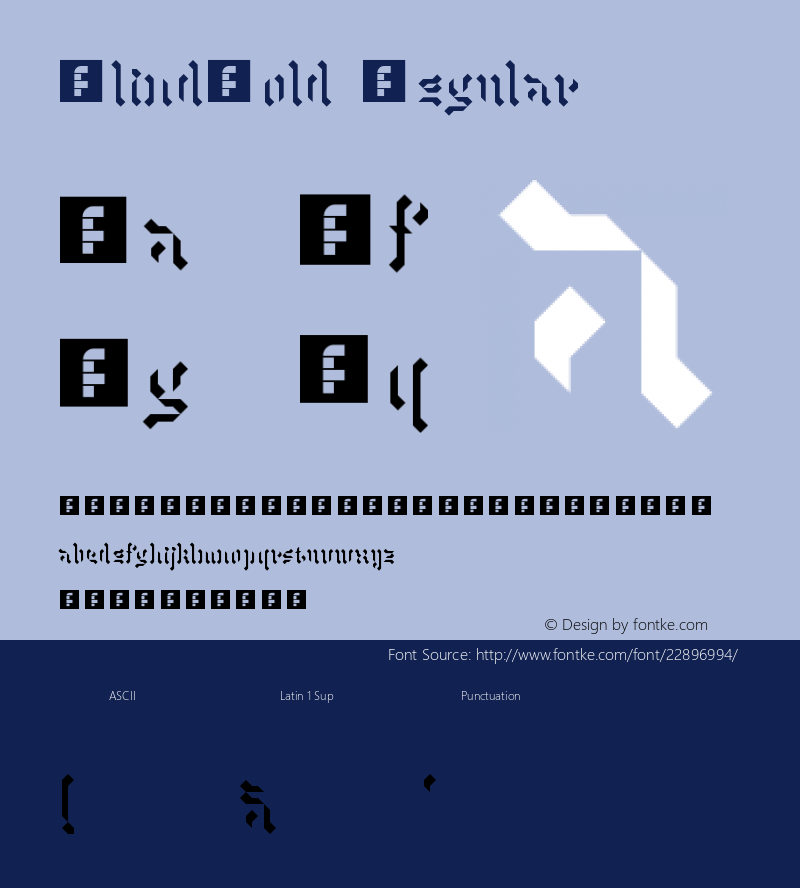 BlindFold Regular Version 1.0 Font Sample