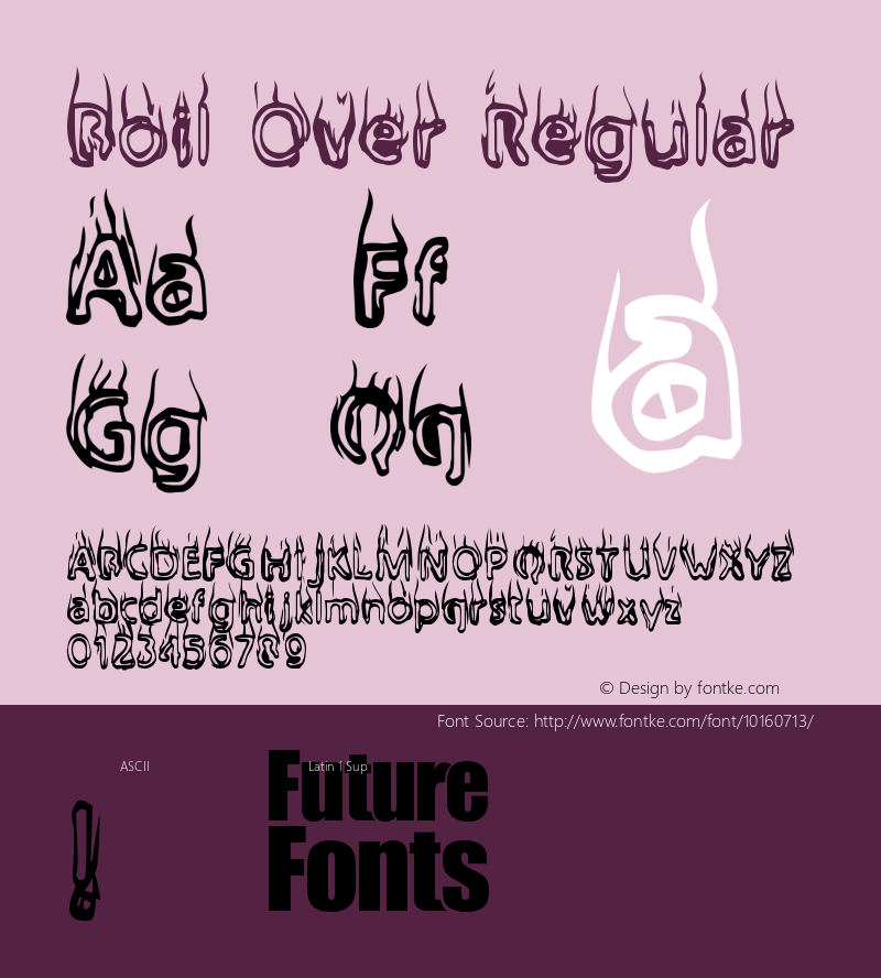 Boil Over Regular Version 1.00 Font Sample