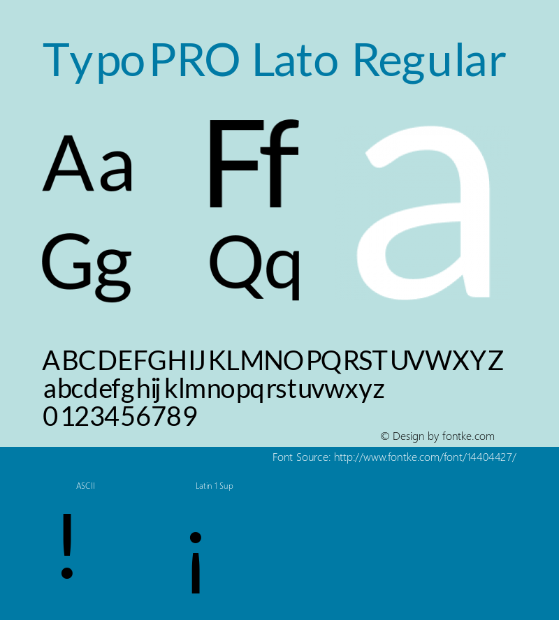 TypoPRO Lato Regular Version 1.105; Western+Polish opensource Font Sample