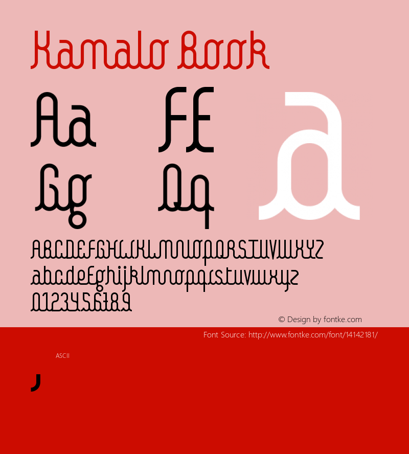 Kamalo Book Version 1.0 Font Sample