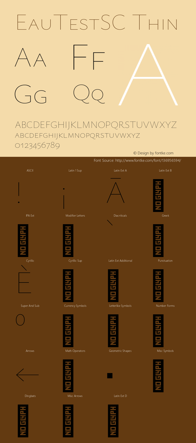 EauTestSC Thin Version 0.002;PS 000.002;hotconv 1.0.88;makeotf.lib2.5.64775 Font Sample