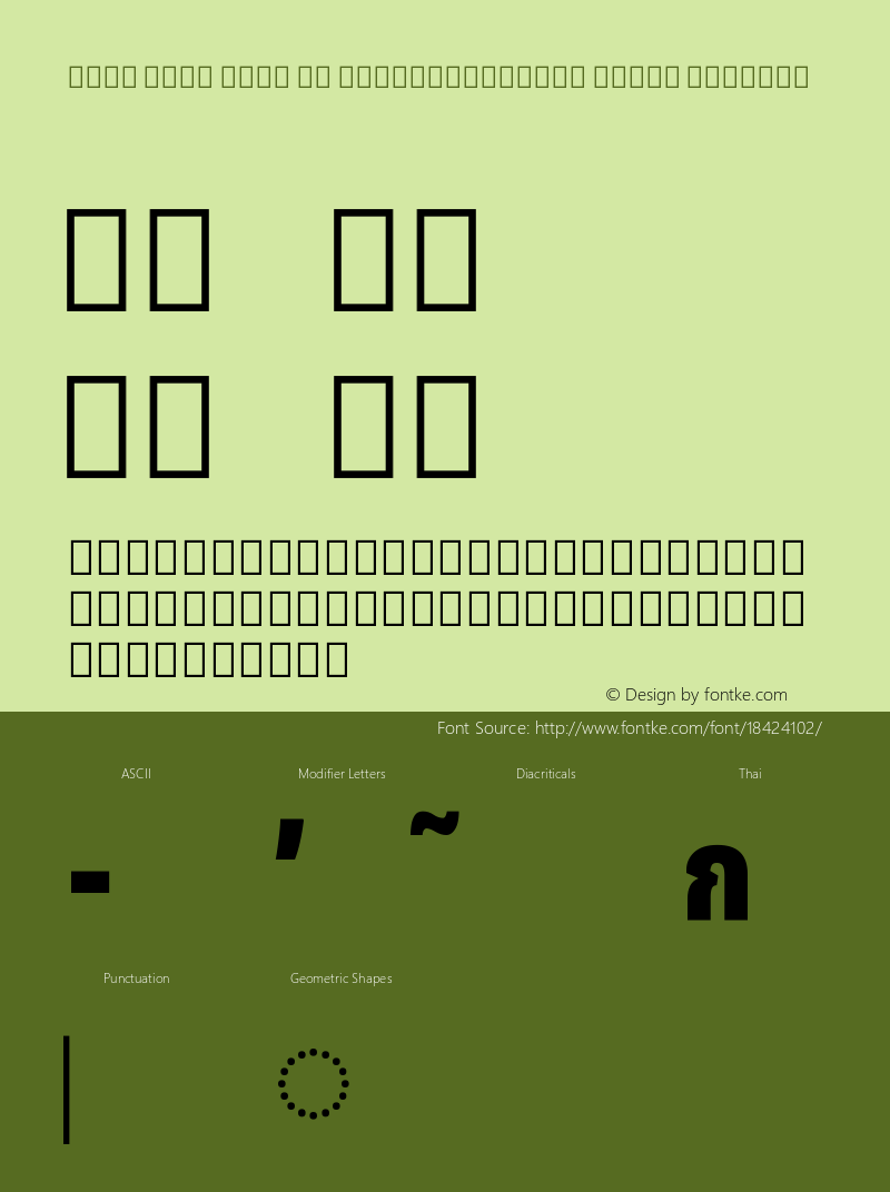 Noto Sans Thai UI ExtraCondensed Black Regular Version 1.901 Font Sample