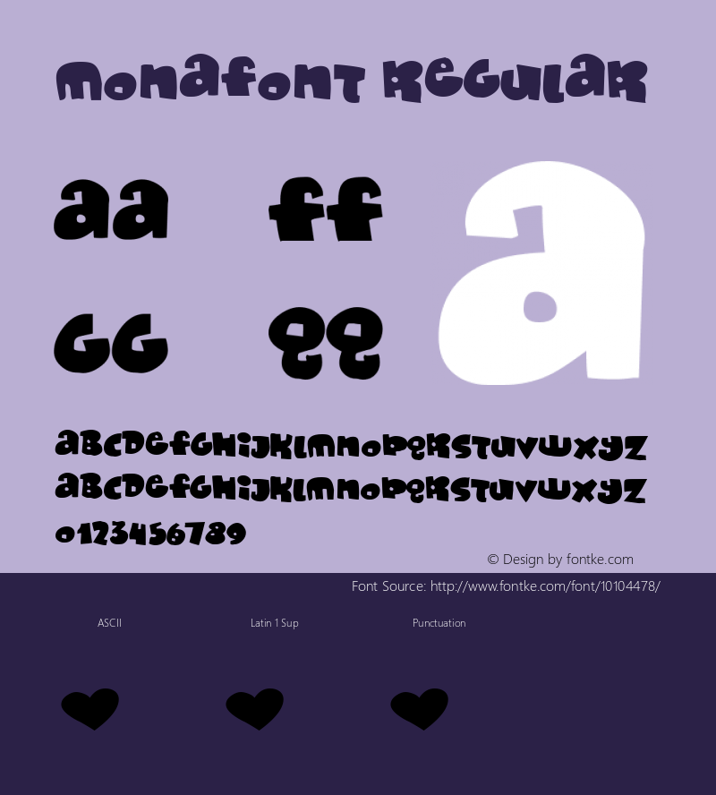 Monafont Regular 1 Font Sample