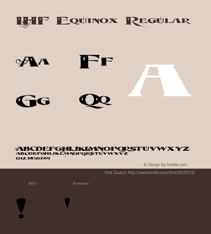 LHF Equinox Regular 000.000 Font Sample