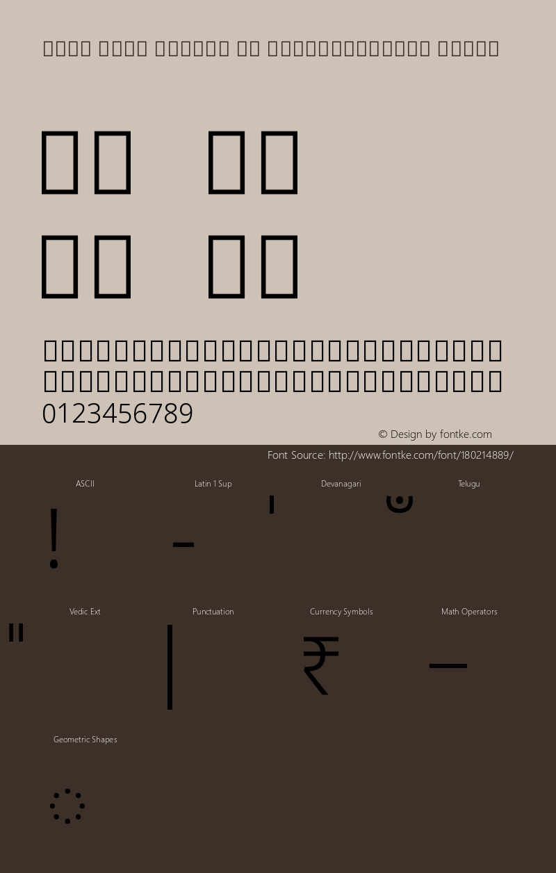 Noto Sans Telugu UI SemiCondensed Light Version 2.001图片样张