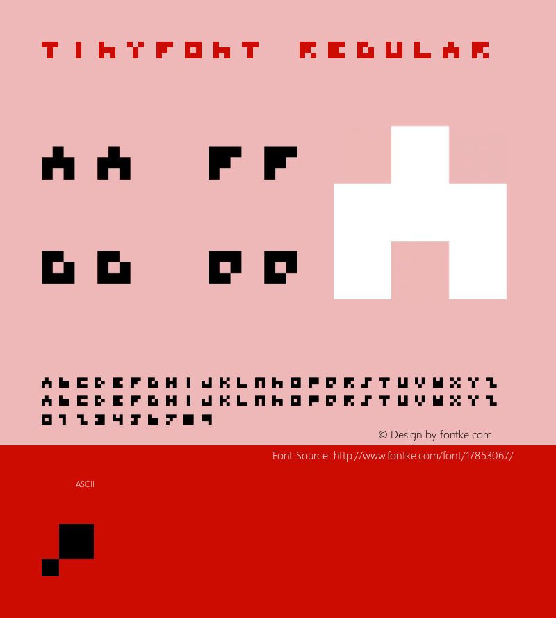 TINYFONT Regular 1.0 Font Sample