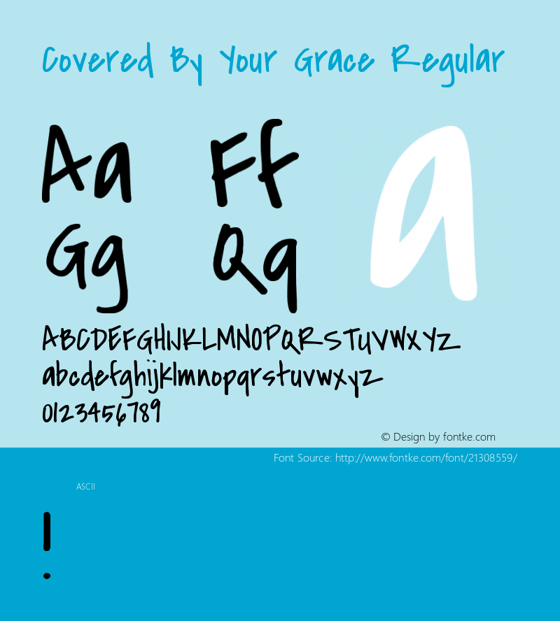 Covered By Your Grace Regular  Font Sample