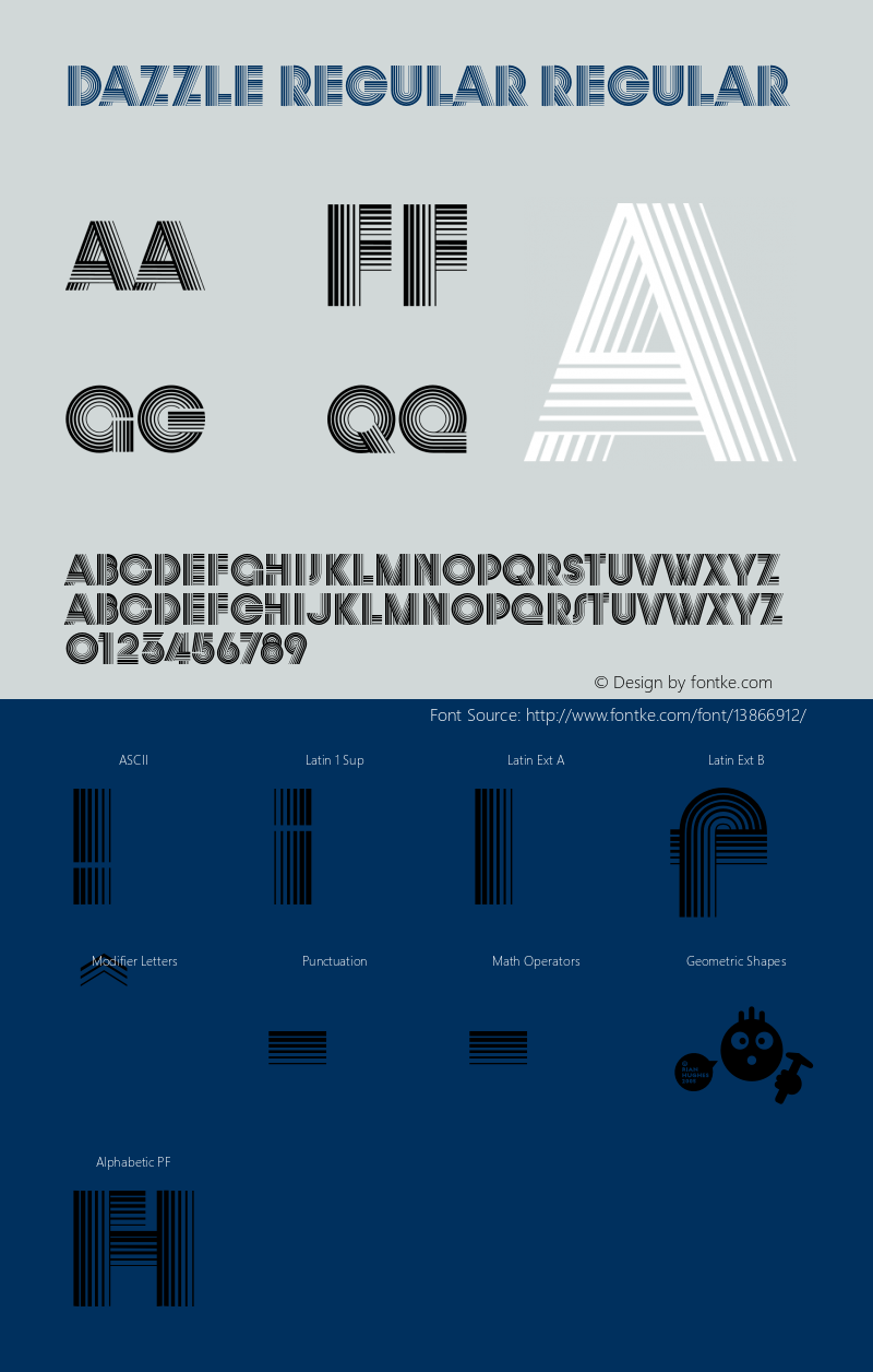 Dazzle Regular Regular 001.000 Font Sample